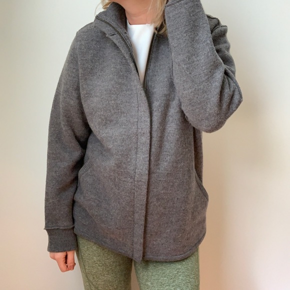 Eileen Fisher wool zip up sweater - Picture 2 of 6